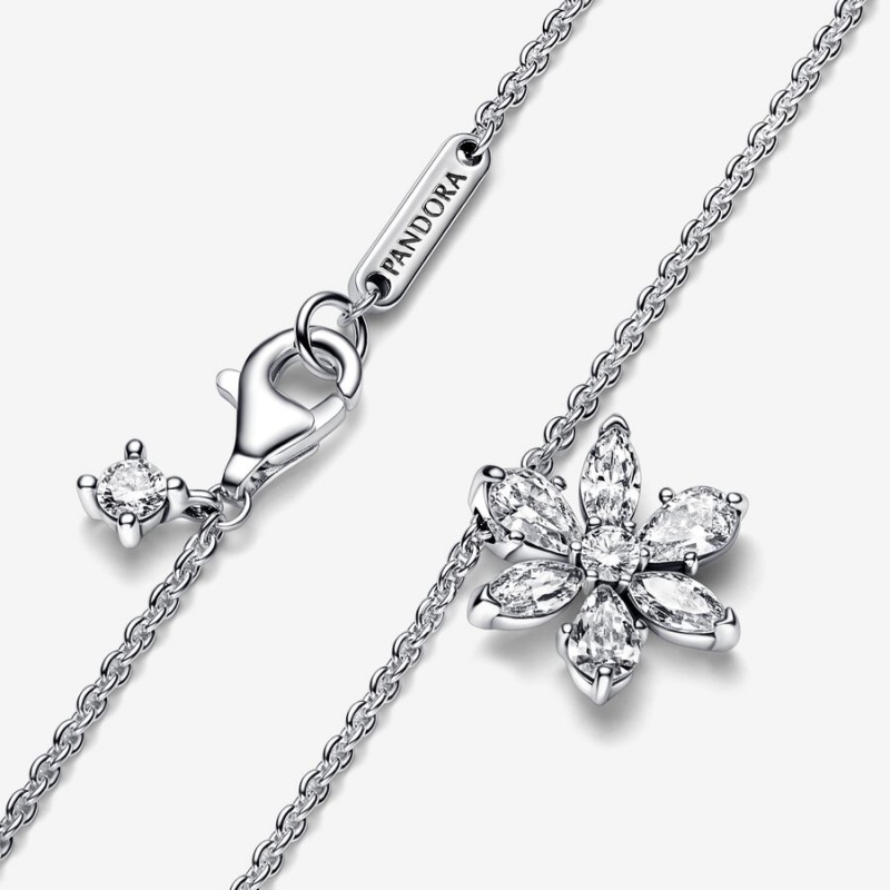 Pandora Sparkling Herbarium Cluster Pendant Necklaces Sterling Silver | 203-EKJLDS