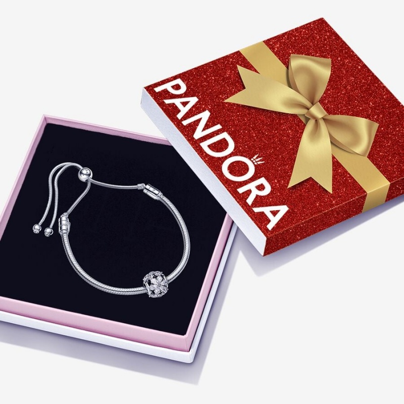 Pandora Sparkling Herbarium Gift Set Charm Bracelets Sterling Silver | 084-LUHQMX