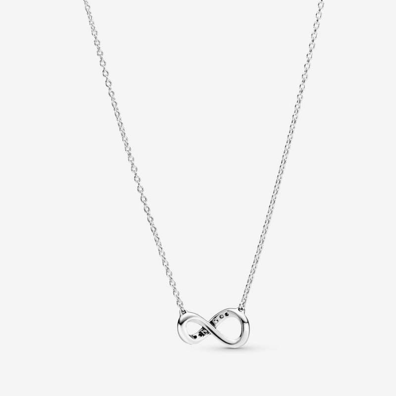 Pandora Sparkling Infinity Collier Pendant Necklaces Sterling Silver | 543-CAHJZS