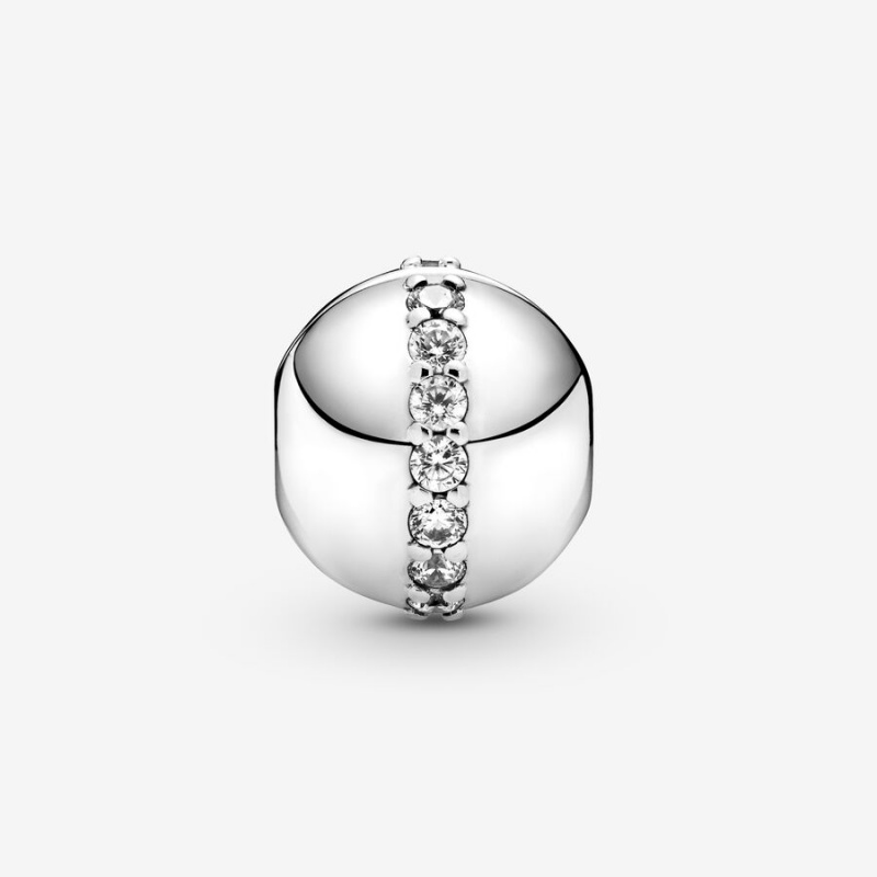 Pandora Sparkling Line Clip Clips Sterling Silver | 369-QGCMEZ