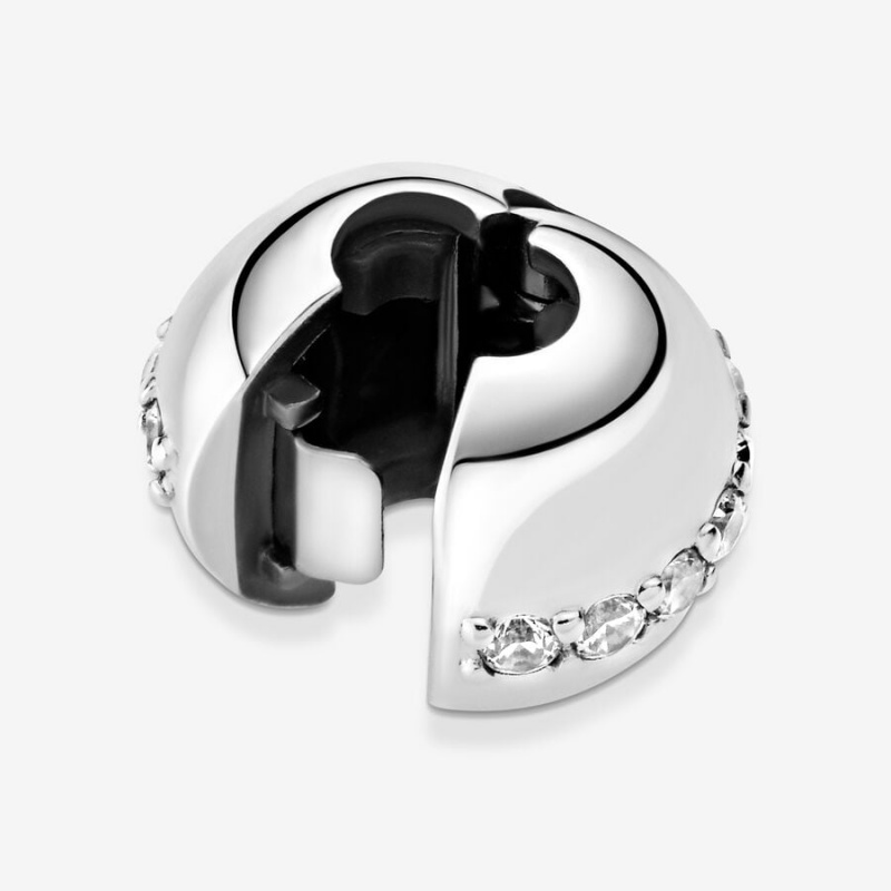 Pandora Sparkling Line Clip Clips Sterling Silver | 369-QGCMEZ