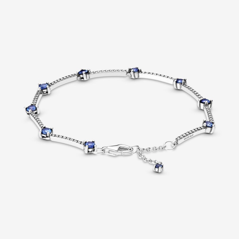 Pandora Sparkling Pavé Bars Non-charm Bracelets Sterling Silver | 548-SZWTIQ