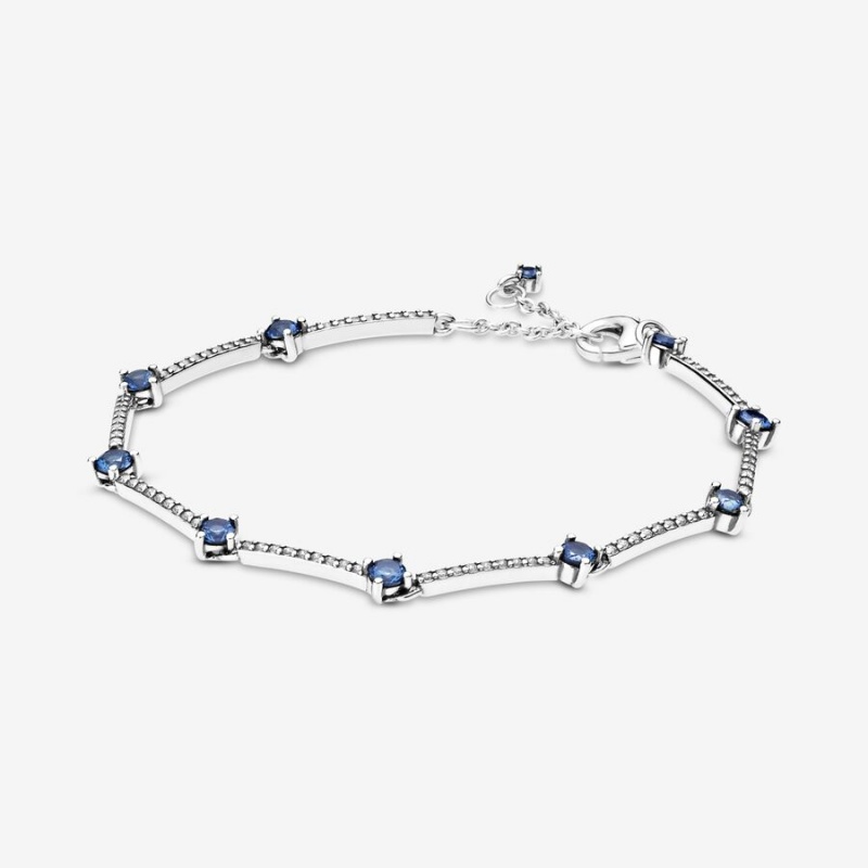 Pandora Sparkling Pavé Bars Non-charm Bracelets Sterling Silver | 548-SZWTIQ