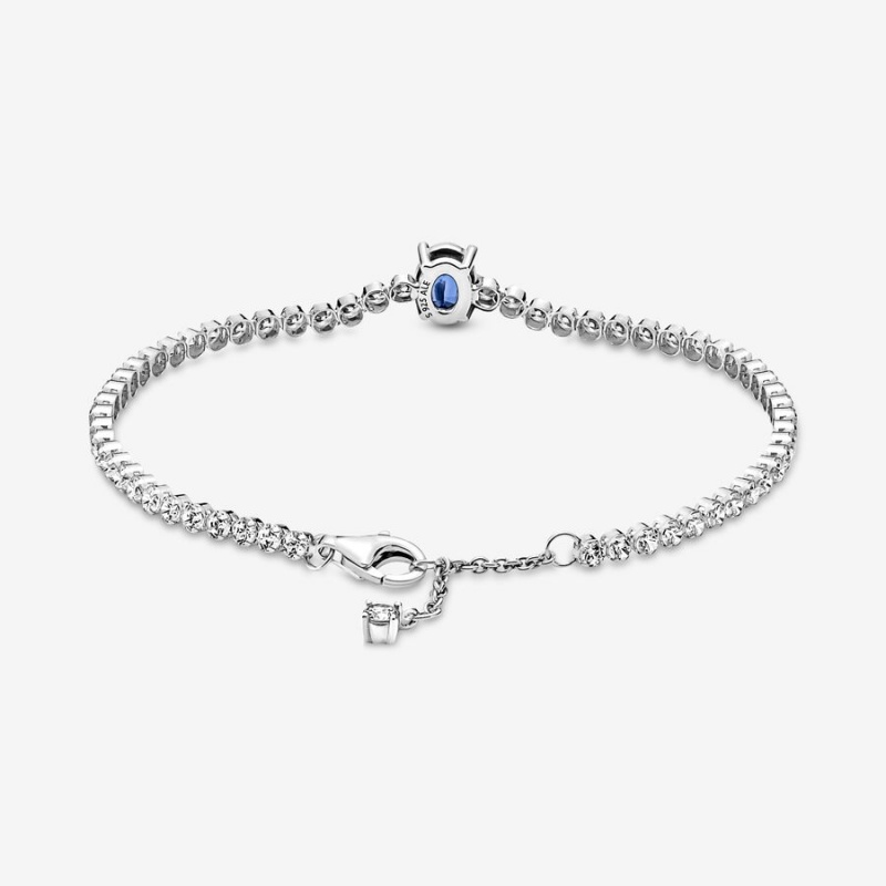 Pandora Sparkling Pavé Tennis Non-charm Bracelets Sterling Silver | 458-WFUPAH