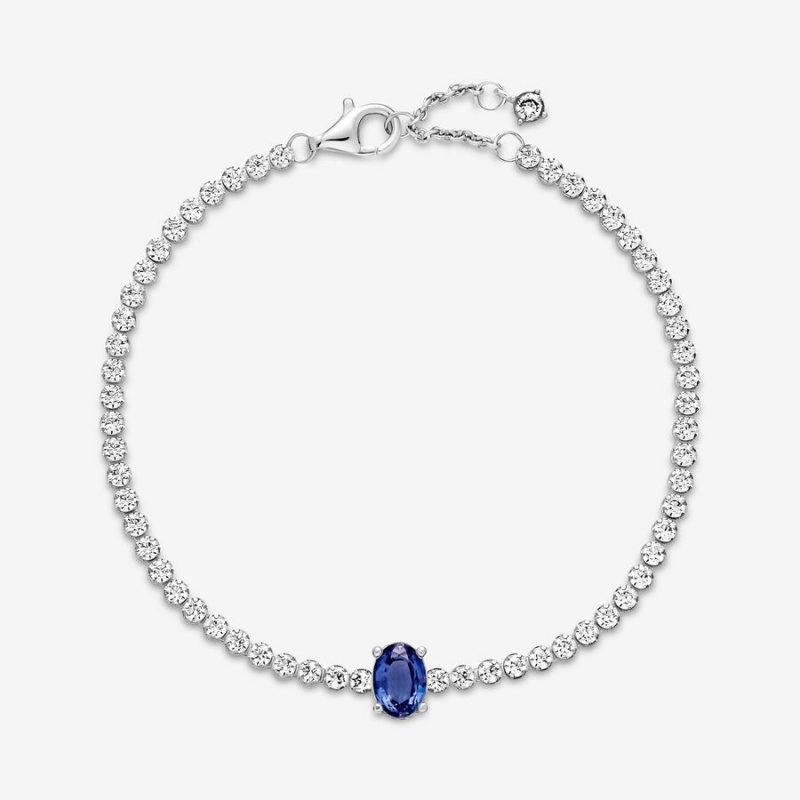 Pandora Sparkling Pavé Tennis Non-charm Bracelets Sterling Silver | 458-WFUPAH