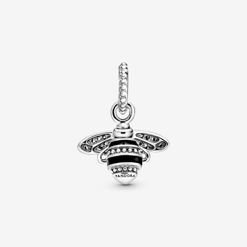 Pandora Sparkling Queen Bee Pendants Sterling Silver | 058-NVEAFC