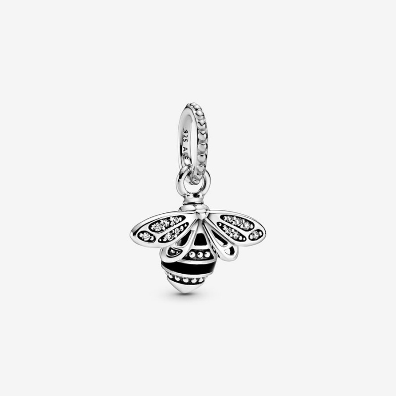 Pandora Sparkling Queen Bee Pendants Sterling Silver | 058-NVEAFC