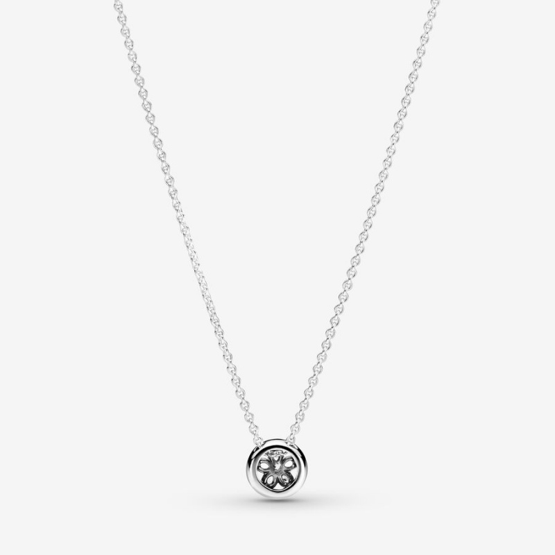 Pandora Sparkling Snowflake Collier Pendant Necklaces Sterling Silver | 076-KPMWNF