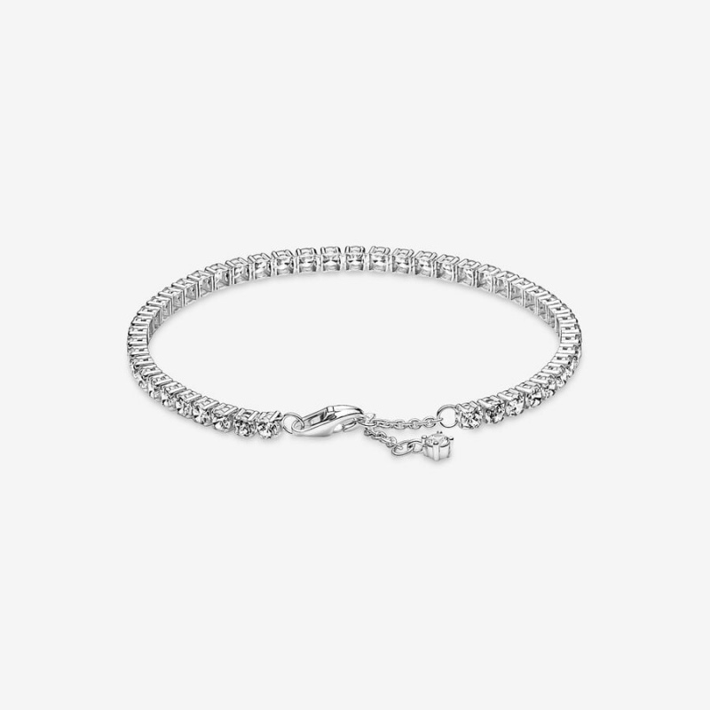 Pandora Sparkling Tennis Non-charm Bracelets Sterling Silver | 576-NUJMHE