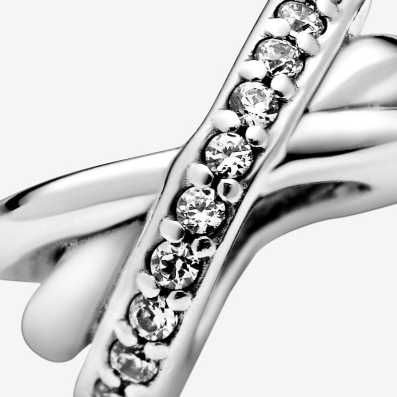 Pandora Sparkling and Polished Lines Spacer Spacer Charms Sterling Silver | 142-DQIHOZ