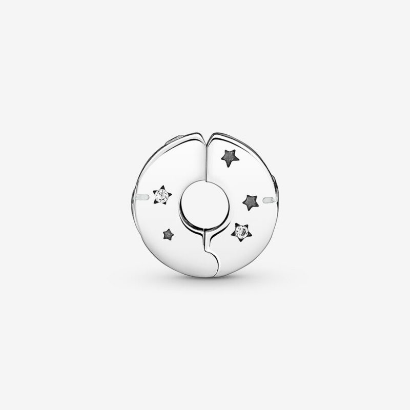 Pandora Stars & Galaxy Clip Clips Sterling Silver | 810-KCAJTL