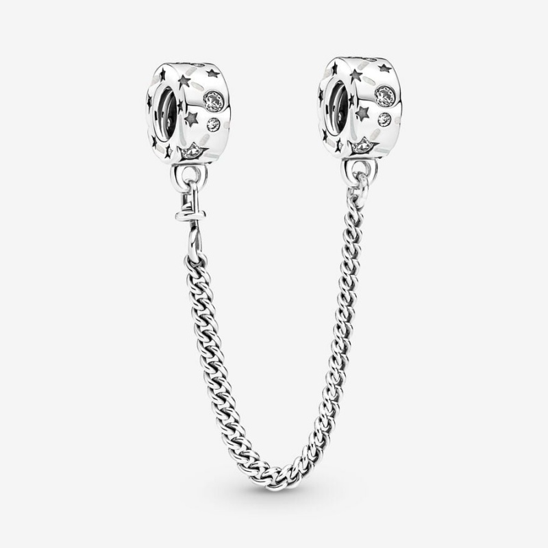 Pandora Stars & Galaxy Safety Safety Chains Sterling Silver | 906-UKMCES