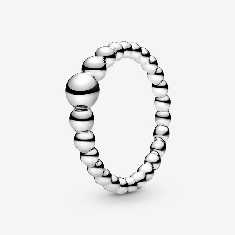 Pandora String of Beads Stackable Rings Sterling Silver | 894-TKXZPI