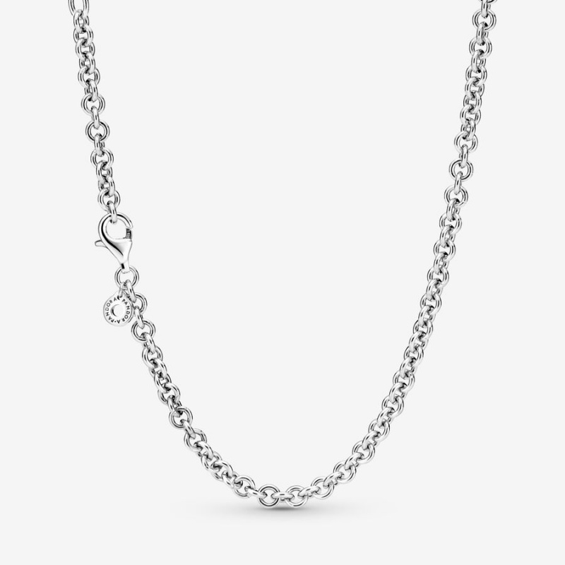 Pandora Thick Cable Chain Necklaces Sterling Silver | 385-UJKTWN