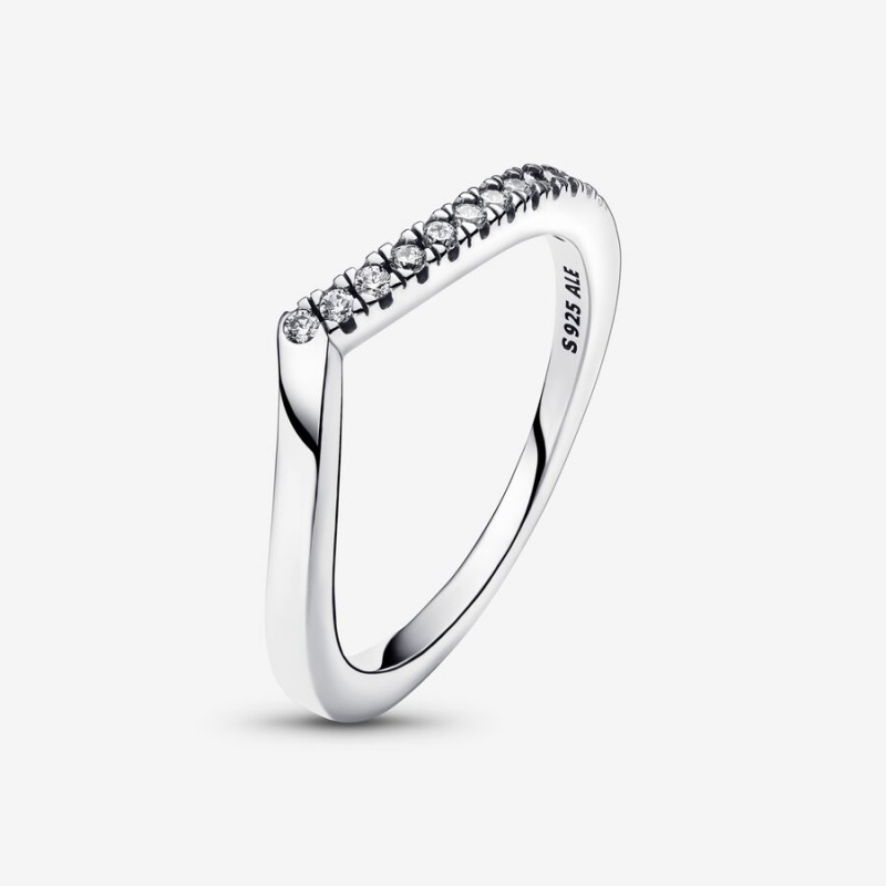 Pandora Timeless Wish Half Sparkling Stackable Rings Sterling Silver | 510-GYCWMU