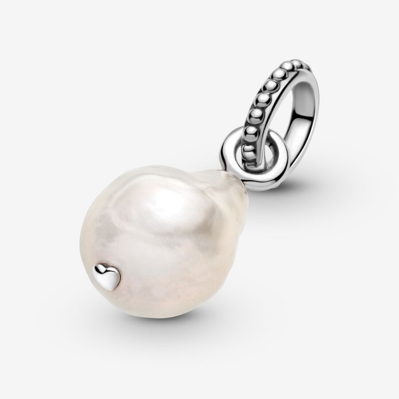 Pandora Treated Freshwater Cultured Baroque Pearl Pendants Sterling Silver | 524-ZBVYOL