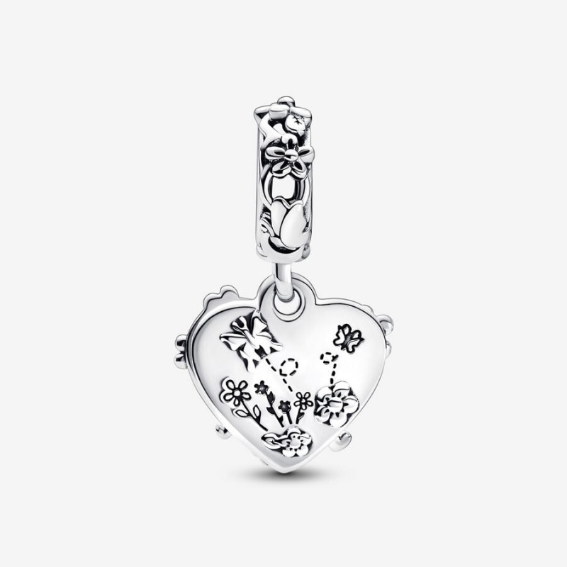 Pandora Winnie the Pooh & Piglet Double Dangle Dangle Charms Sterling Silver | 459-KNYHLZ